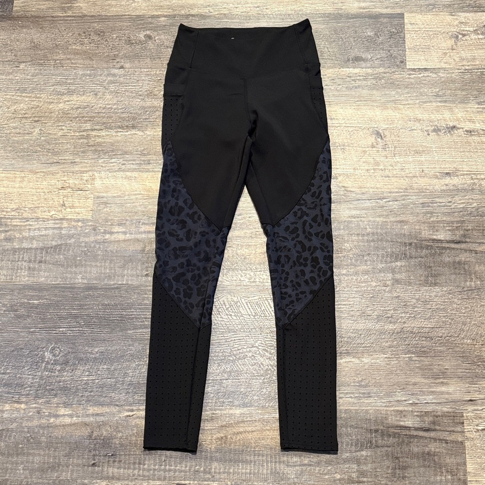 Women's Black Leopard Pattern Joggers